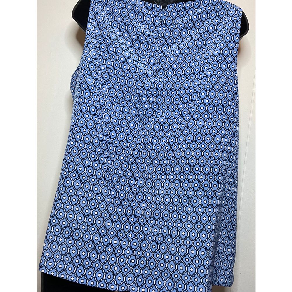 Dana Buchman Blue and Gold Accented Blouse Size Large - Picture 3 of 4